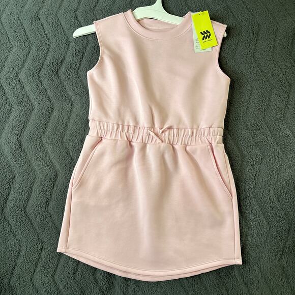 All in Motion Girls Active Dress Pink Airy Sleek Sleeveless Stretch NEW XS 4/5 - Picture 1 of 7